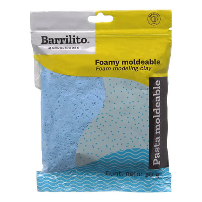 Foamy Moldeable Barrilito Manualidades Escolar Bolsa 50g Color Azul Claro | MercadoLibre