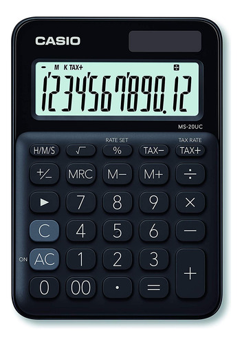 Casio Ms-20uc-bk Calculadora De Computadora, Color Negro