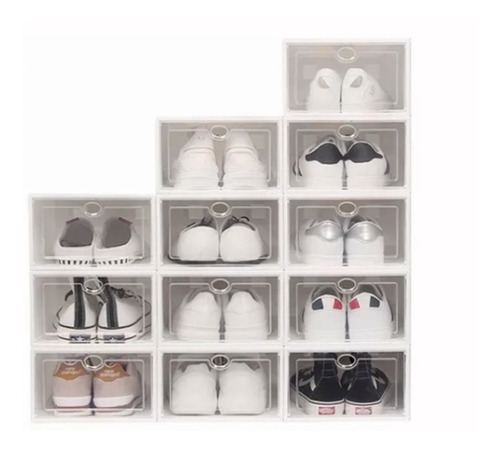 12 Cajas Organizadoras Apilables Para Zapatos Engrosado