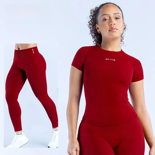 Dfyne-quick-dry Short-sleeve T-shirt And Long Pants Set