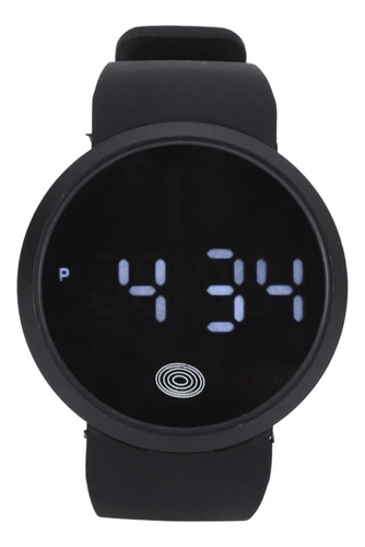 Reloj Led Negro Negro Con Pantalla Táctil Ajustable A Prueba