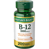 Vitamina B12 1000mcg (200 Tabletas) Natures Bounty Hecho E.u