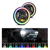 * Par De Faros Led Wrangler Vocho Para Jeep Rgb Drl