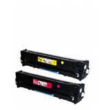 Kit Toner Magenta E Amarelo Para Uso Em Cb540a Cb541a Cb542a Cb543a Cp1215 Cp1515