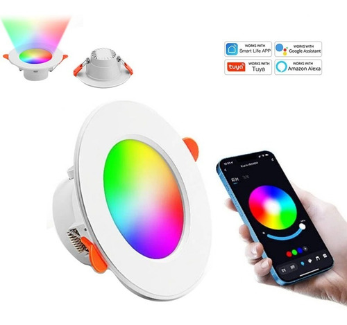 Lampara Plafón Led Inteligente Luz Rgb App Tuya Alexa Google