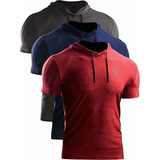 Camiseta Deportiva De Rendimiento Dry Fit Con Capucha Para 