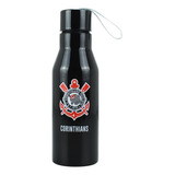 Garrafa De Inox Time Corinthians Licenciado 600 Ml Cor Preto