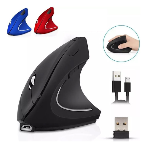 Mouse Vertical Inalámbrico Ergonómico Carga Usb