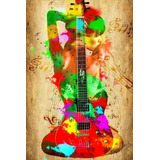 Vinilo Decorativo 40x60cm Guitarra Arte Musica Color M7