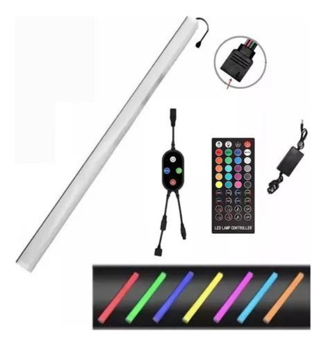 Barra Luz Led Rgb 50 Cm Audioritmica Bluethoot Musica Dj