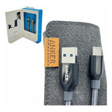 Cable Powerline+usb-c To Usb 3.0 90cm Anker Estuche Viaje