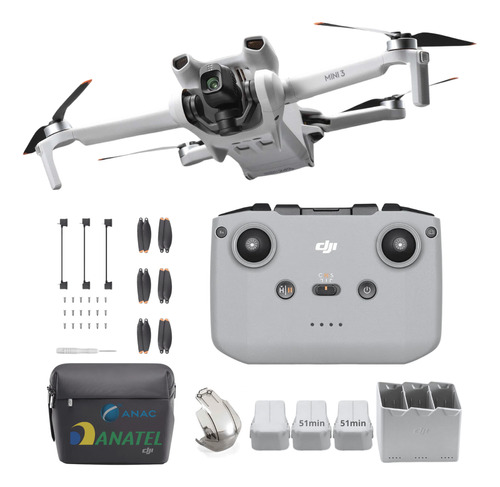 Drone Dji Mini 3 Combo Fly More Plus Anatel + Bateria 51min