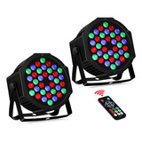 36 Luces Led Escenario Rgb Dj Led Par Light Control Rem...