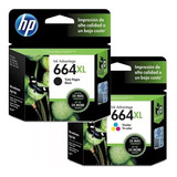 Pack Hp 664 Xl Originales Negro Y Color Factura