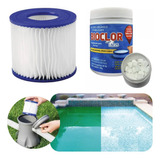 Refil P/ Filtro Bomba De Piscina 2200l/h + Cloro Tabs 50 Un