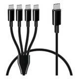 Cable De Carga Múltiple Usb C Corto Gelrhonr, Usb C Macho A