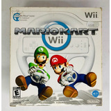 Volante Wii + Mario Kart Color Blanco En Caja Rtrmx Vj