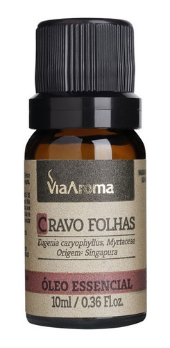 Oleo Essencial De Cravo Folhas 10 Ml - Via Aroma