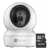 Kit Cámara De Seguridad Ezviz Modelo C6n-plus-128 Almacenamiento Microsd 128gb, Wireless Inalambrica 2mp Visión Nocturna Incluida Con Movimiento Ptz C6n Y Audio Bidireccional