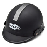 Casco Cachucha Moto Chopper Bici Abs Resistente Negro Mate