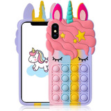 Funda Para iPhone XS Max, Diseno Pony/con Burbujas