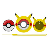 Case Silicone Pikachu Para Pokemon Go Plus C/ Cordão