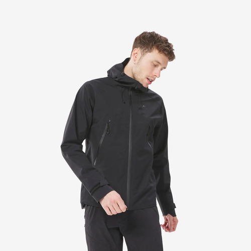 Chamarra Impermeable Hombre Trekking Mh 500 Negro Quechua