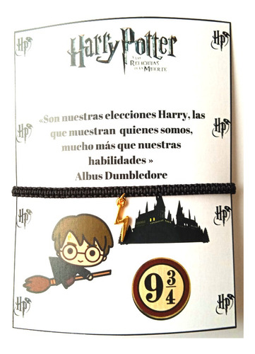 Manillas Pulsera Pareja Amigos De Harry Potter Rayo