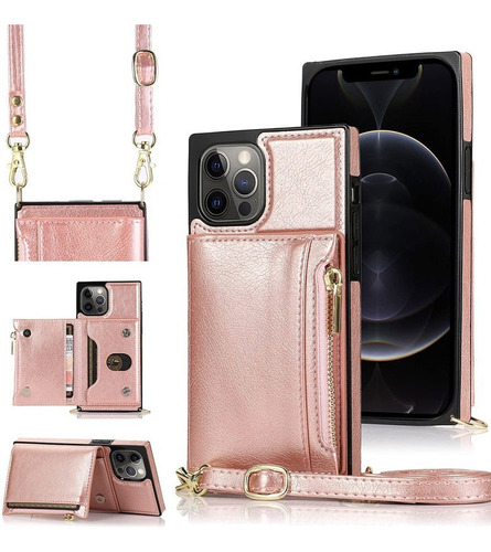 Funda Para Huawei Carcasa De Celular Cartera Con Bandolera