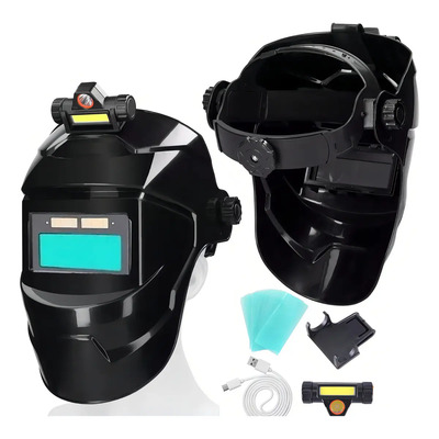 Careta Electrónica Para Soldar Industrial Con Luces Y 10*filtras Protectora-bueprec | MercadoLibre