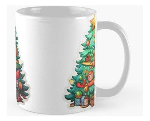 Taza Árbol De Navidad Con Adornos Originales. Calidad Premiu