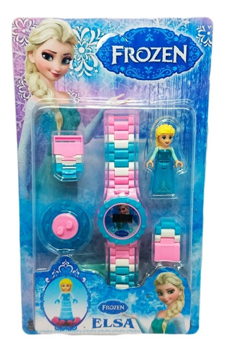 Relógio Digital Infantil Frozen Elsa + Boneco Do Persongem