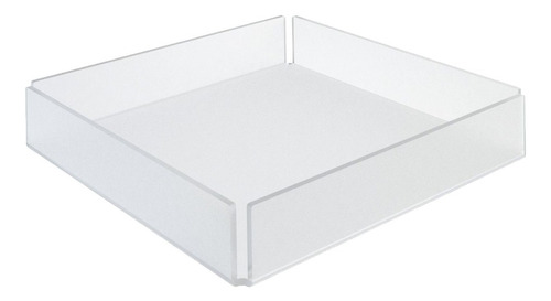 Bandeja Organizadora Acrilica Transparente 20x20x4 2mm 