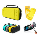 Estuche Para Nintendo Switch Lite + Mica Cristal 9h+ Bomper 