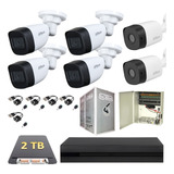 Kit Cctv Dahua 6 Cámaras Mic 5mp Dvr 16 Canales 2tb Baluns