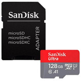 Cartão Microsdxc Sandisk Ultra 128gb De 100mb/s, Classe10, Uhs-i U1 A1 Sandisk