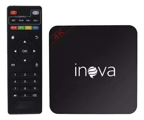 Inova Tv Box 4k Dig-7021 4k 32gb Preto Com 4gb Ram Memória