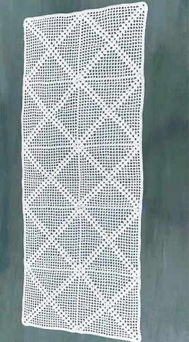 Camino De Mesa Crochet Macramé Rectangular 99 Cm X 37 Cm