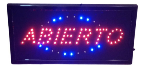 Cartel Led Luminoso Abierto 220v 