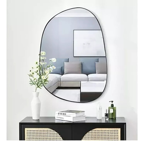 Espelho Orgânico Decorativo Borda Banheiro 80x60 Grande 