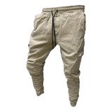 Joggers Cargo Color Beige Over12 Hombres