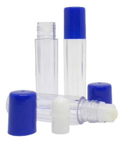 Embalagem De Maquiagem Frascos Plásticos Roll-on Vazio 10und Cor Azul