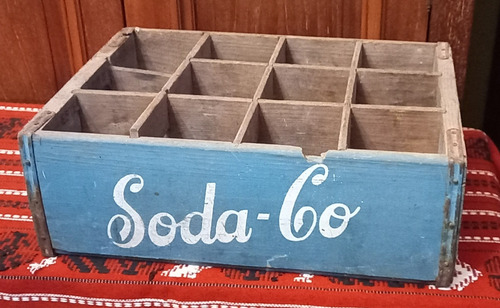 Antiguo Cajón De Madera P/ Botellas De Soda -co Concordia