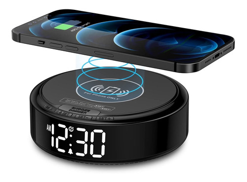 Reloj Despertador Digital Pequeño Er Con Carga Inalám...