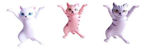 Mini Gatos Figuras Decorativas Pequeñas Pack 3 Unidades 