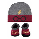 Harry Potter Set Con  Gorro Y Calcetines  0-12 Meses