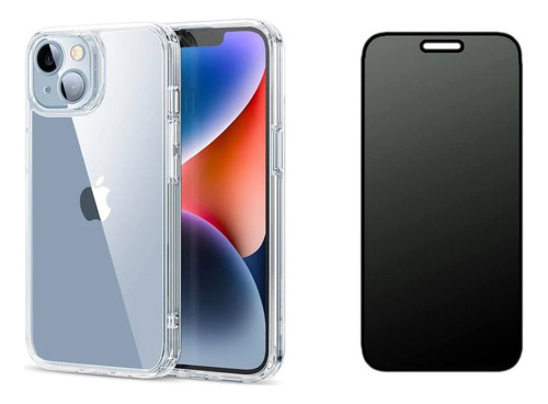 Kit Capa + Pelíc Privacidade P/ iPhone 7 8 Xr 11 12 13 14 15