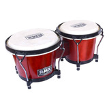 Bongo 6+ 7 Pulgadas Parche De Cuero Rojo Rmx Aed-6722