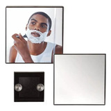 Espelho Maquiagem Lente Aumentada Make Rosto Banheiro Sala Cor Da Moldura Espelho Quadrado Lente Aumentada Preto