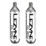 Lezyne Cartuchos Tanques De Co2 De 25g Rosca 2 Piezas Color Plateado